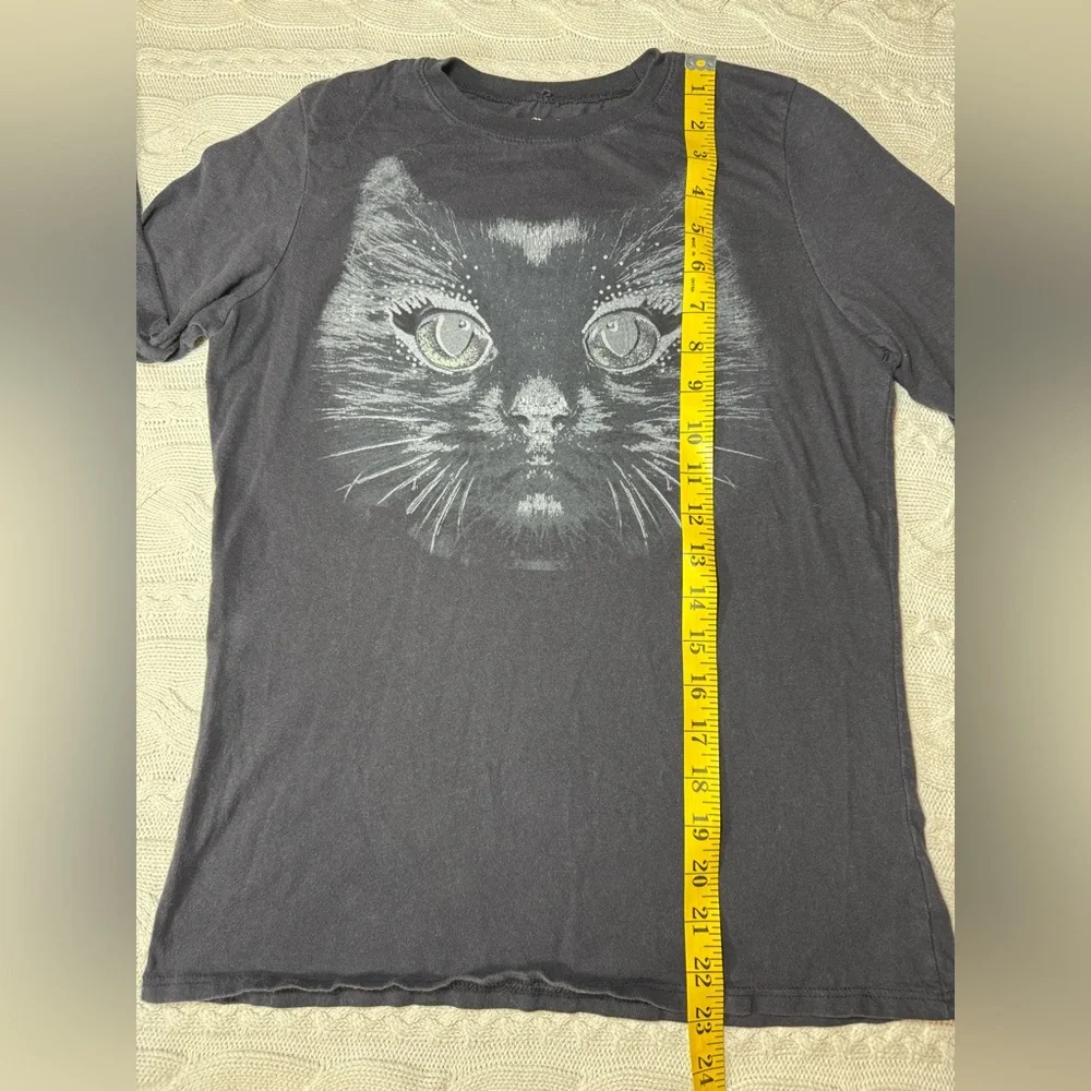 Children’s Place Black Long Sleeve Cat Graphic Shirt #1089